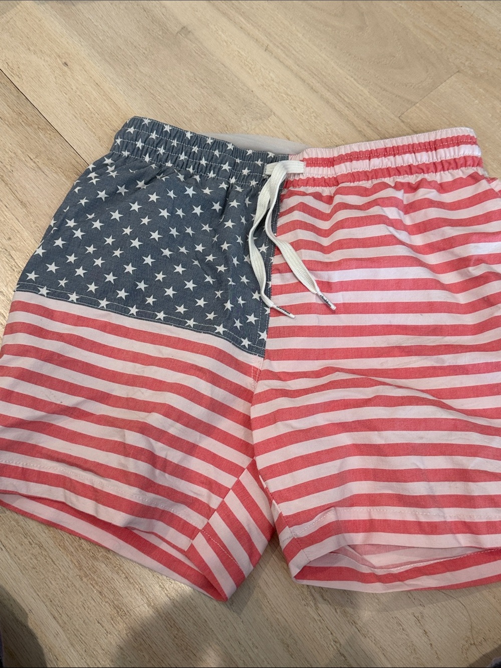 chubbies Red & Blue Stars and Stripes Swim Trunks